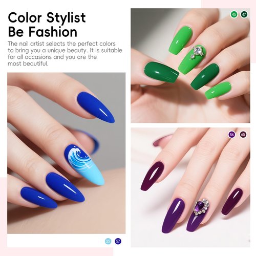 COSCELIA 25PCS Gel Nail Polish Set Winter Spring Colors Gel Nail Polish Soak Off with Glossy Matte Silver Golden Glitter Top Coat Red Brown Black White Green DIY Valentines Day Gifts for Women Girls