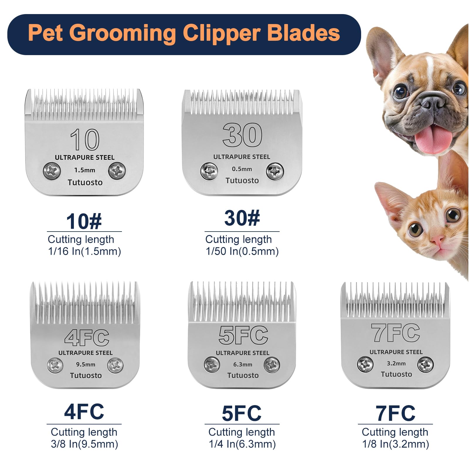 5FC Clipper Blade Compatible with Andis, Wahl and Oster Dog Clippers