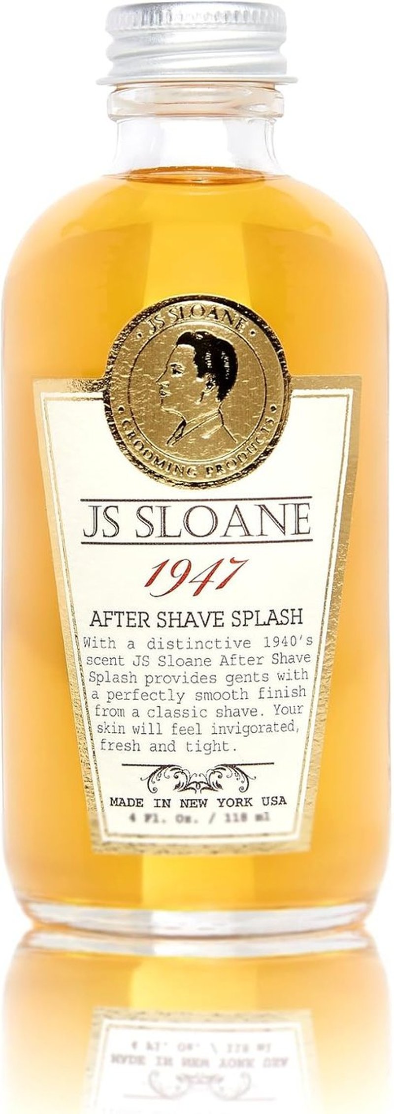 JS Sloane 1947 After Shave Splash for Men - Classic Barbershop Refreshing Toning Aftershave, 4 oz