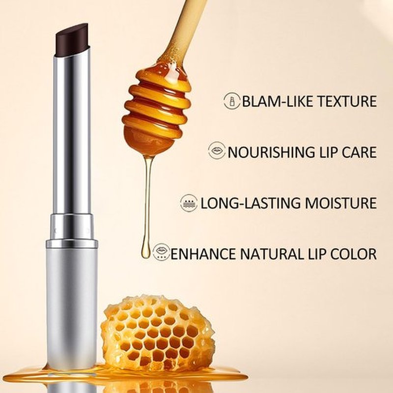 Erinde 2PCS Honey Lipstick Tinted Lip Balm - Hydrating Natural Glossy Lip Balm, Sheer Lightweight Color, Moisturizing Lipstick Makeup Lip Care Balm with a Hint of Natural Black Cherry Tint