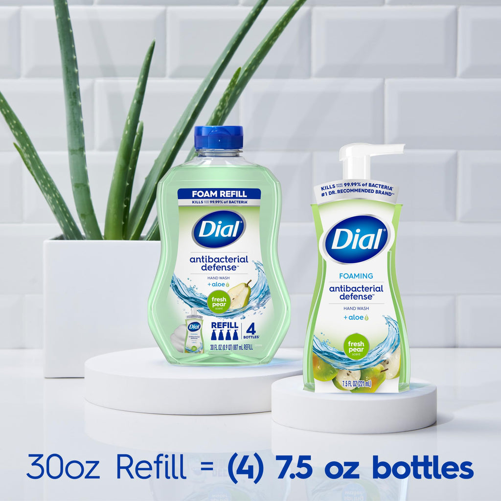 Dial Antibacterial Foaming Hand Soap, Fresh Pear, 7.5 fl oz
