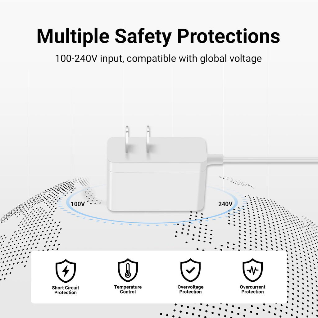 Charger Compatible with Philips Epilator Wet & Dry Series 8000 BRE700/04 BRE720/14 BRE740/14 Shaver and Trimmer for Women Replacement Power Adapter 15V Charging Cord Cable White