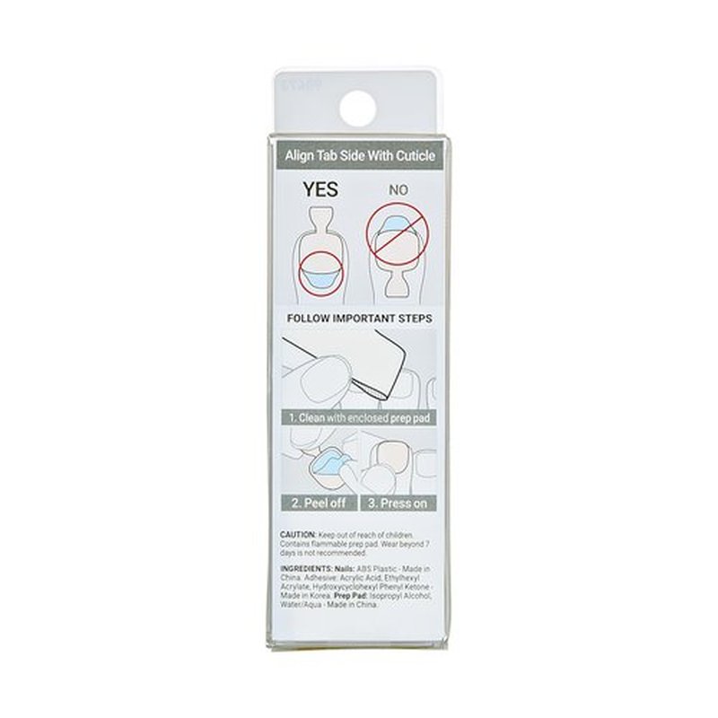 KISS Impress Color No Glue Pedi 30 Pcs Press on Toenails, White Glitter Stick on Extension False Nails for Toes, Peel & Press Easy Apply, Hassle-Free Removal, Includes Manicure Stick, Prep Pad & File