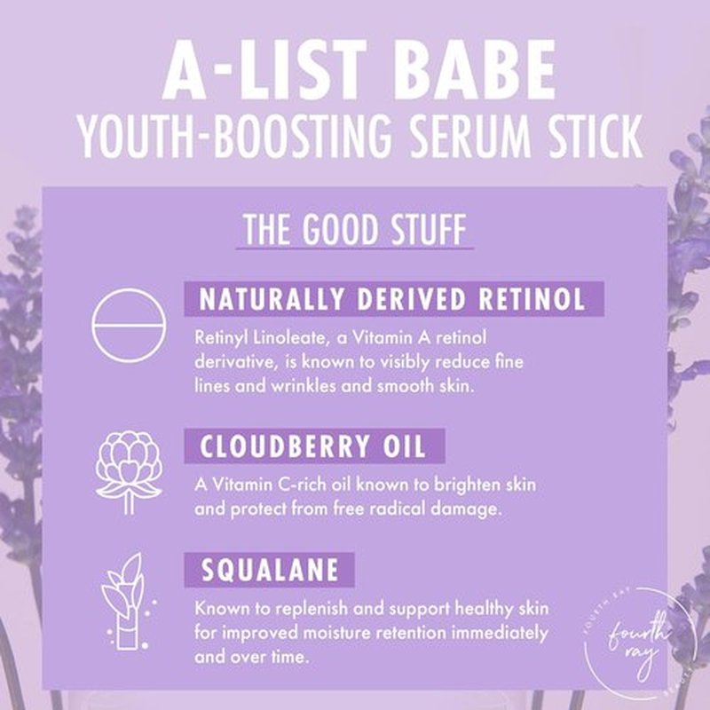 ColourPop Retinol Serum Stick - Anti-Aging Beauty Balm for Glowy Summer Makeup - Naturally Derived Retinol & Cloudberry Oil (0.25 oz)