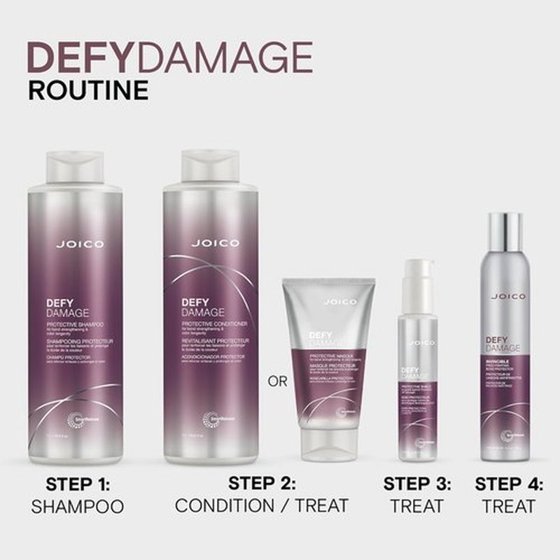 Joico Defy Damage Protective Shampoo - Strengthens Color-Treated Hair | Moringa Seed Oil & Arginine