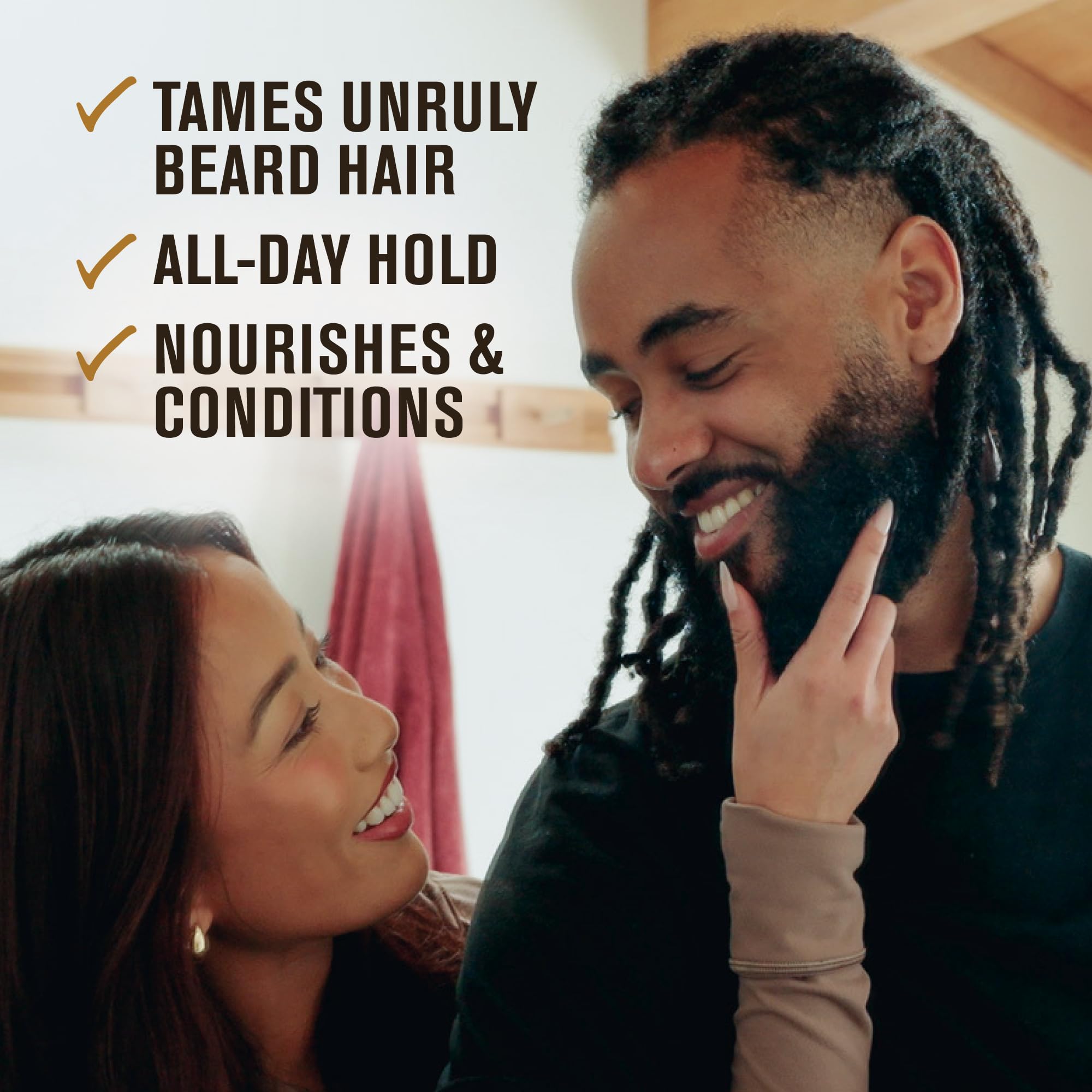 Every Man Jack Beard Styling Balm - Light Sandalwood Scent - Moisturize, Strengthen, & Style Your Beard - Medium Hold - Naturally Derived Ingredients like Candelilla Wax & Shea Butter - 2 oz (2 pack)