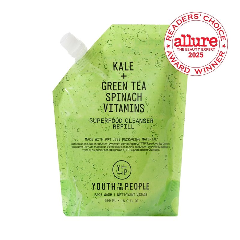 Youth To The People Superfood Facial Cleanser - Gentle Kale & Green Tea Face Wash for Glowing Skin, pH Balanced, Sulfate-Free