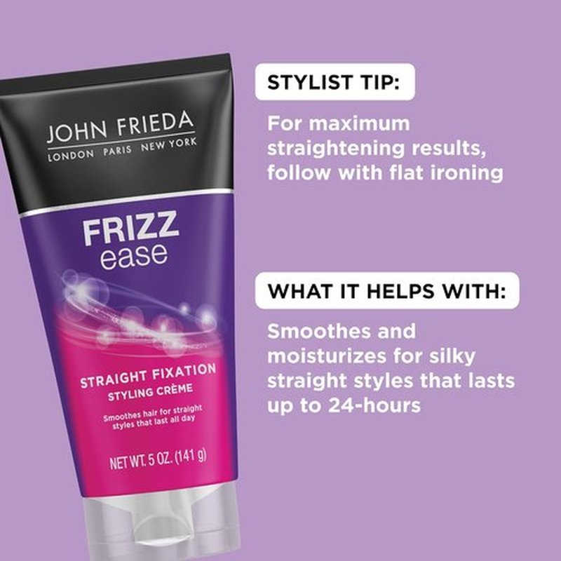John Frieda Frizz Ease Styling Crème - Straightens Frizzy Hair with Milk Protein & Almond Oil, 5 Oz