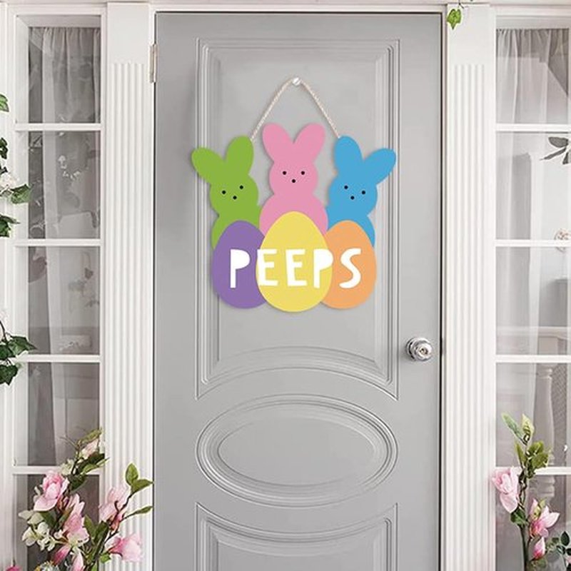 Regine Switzerland Easter Wreath - Cute Bunny Welcome Sign for Front Door Decor | Farmhouse Style