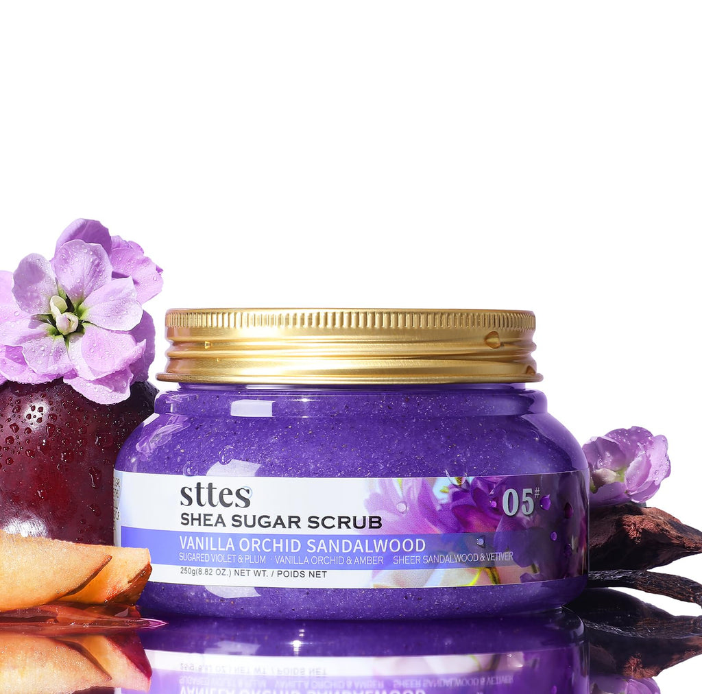Sttes Smell Rio Shea Sugar Body Scrub 05# (Vanilla Orchid Sandalwood) -250g/8.82 oz
