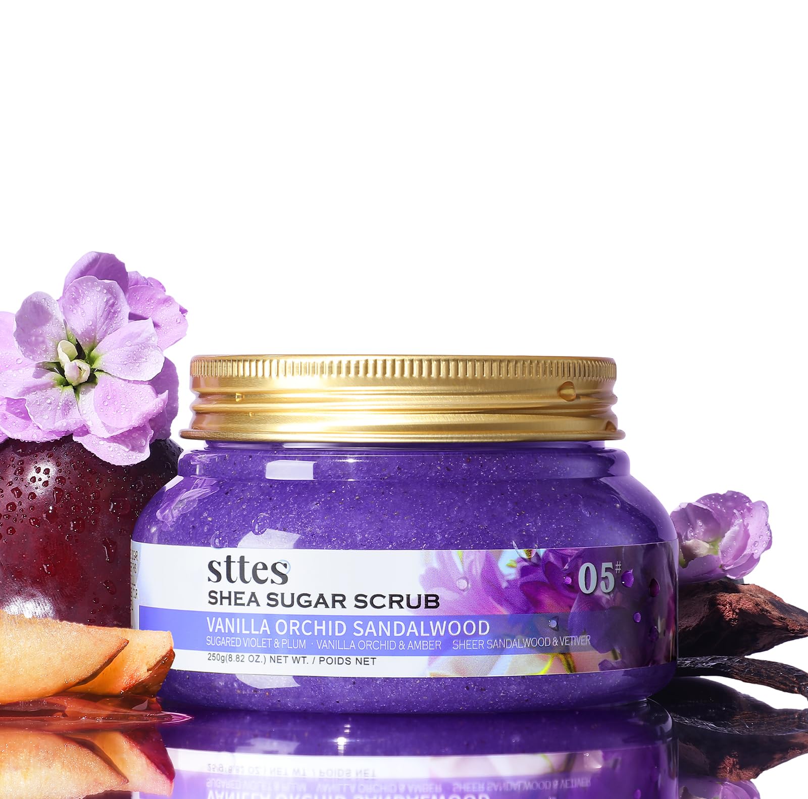 Sttes Smell Rio Shea Sugar Body Scrub 05# (Vanilla Orchid Sandalwood) -250g/8.82 oz