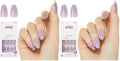 KISS Gel Fantasy, Press On Nails, Nail glue included, 'Quince Jelly', Purple, Medium Size, Coffin Shape, Includes 28 Nails, 2g glue, 1 Manicure Stick, 1 Mini File (Pack of 2)