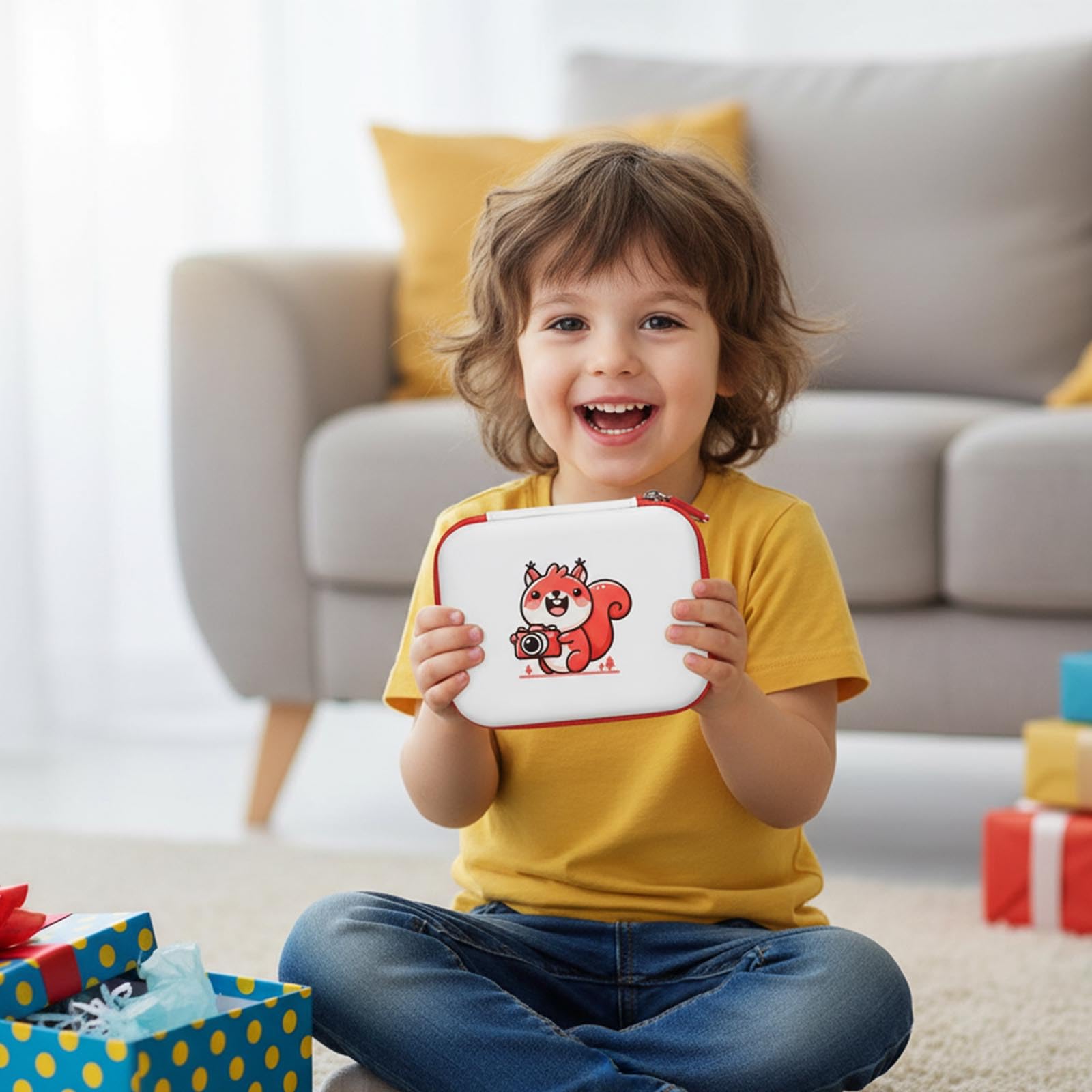 worfty Kids Camera Case for Vtech Kidizoom Creator Cam, Cute Kid Toy Camera Storage Case Bag for Vtech Kidizoom Camera Red with Pocket Holds Tripod Accessories (Box Only) (Red)