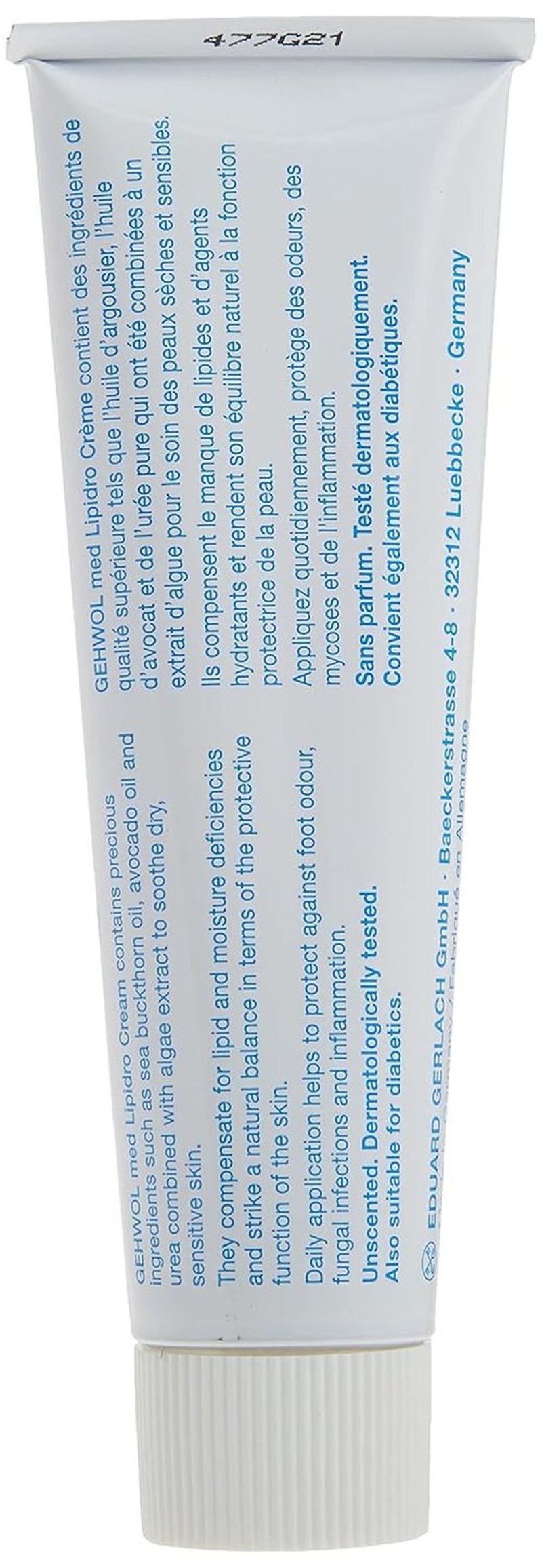Gehwol Med Lipidro Cream - Moisturizing Relief for Dry Skin | 2.6 Fl Oz (Unisex)