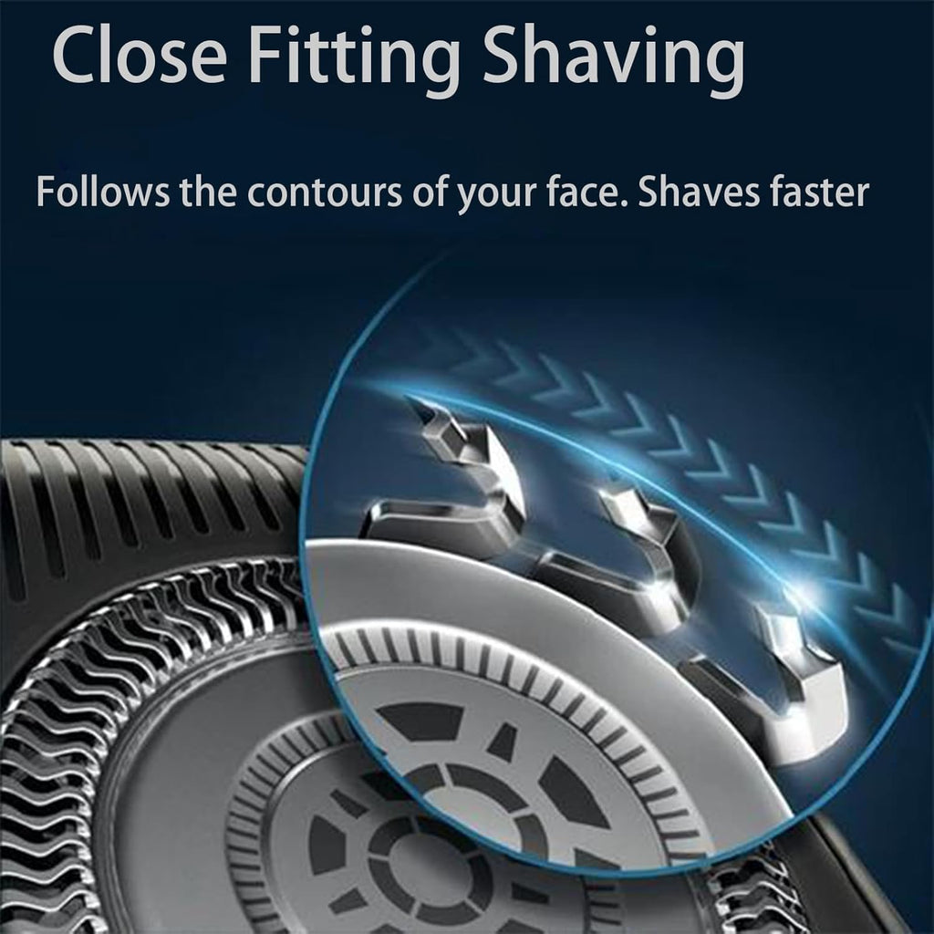 SH71 Replacement Rotary Head Fit for Philipss Norelcos Shaver Steel Precision Blades Compatible Series: S5000 Series (Angular Models) And S7000 Series: for Men Electric Shavers (Silver)