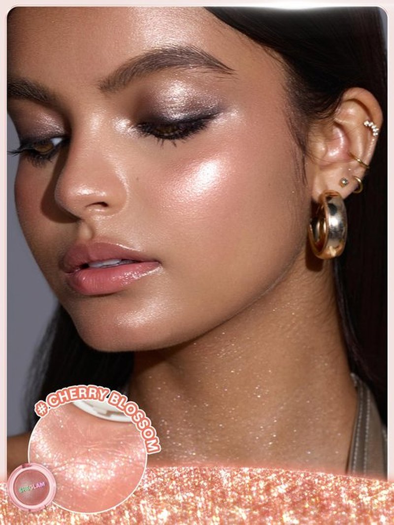 SHEGLAM Glowchi Bouncy Highlighter Mochi-like Formula Highlighter Long-lasting Shimmer Makeup-Cherry Blossom