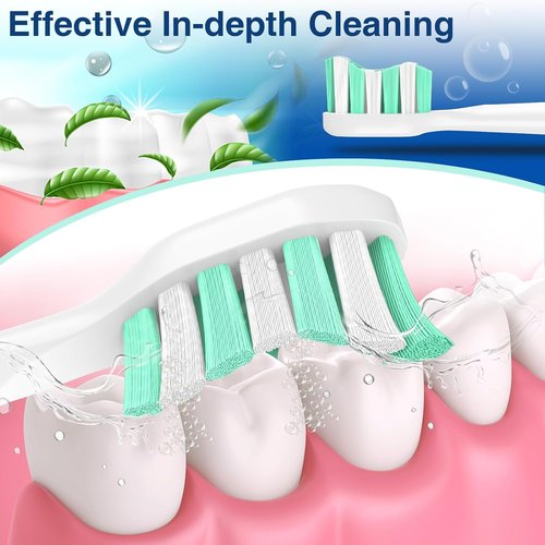 Aoremon Replacement Brush Heads for Philips Sonicare C2 & C1 - 10 Pack Compatible Click-On Electric Toothbrush