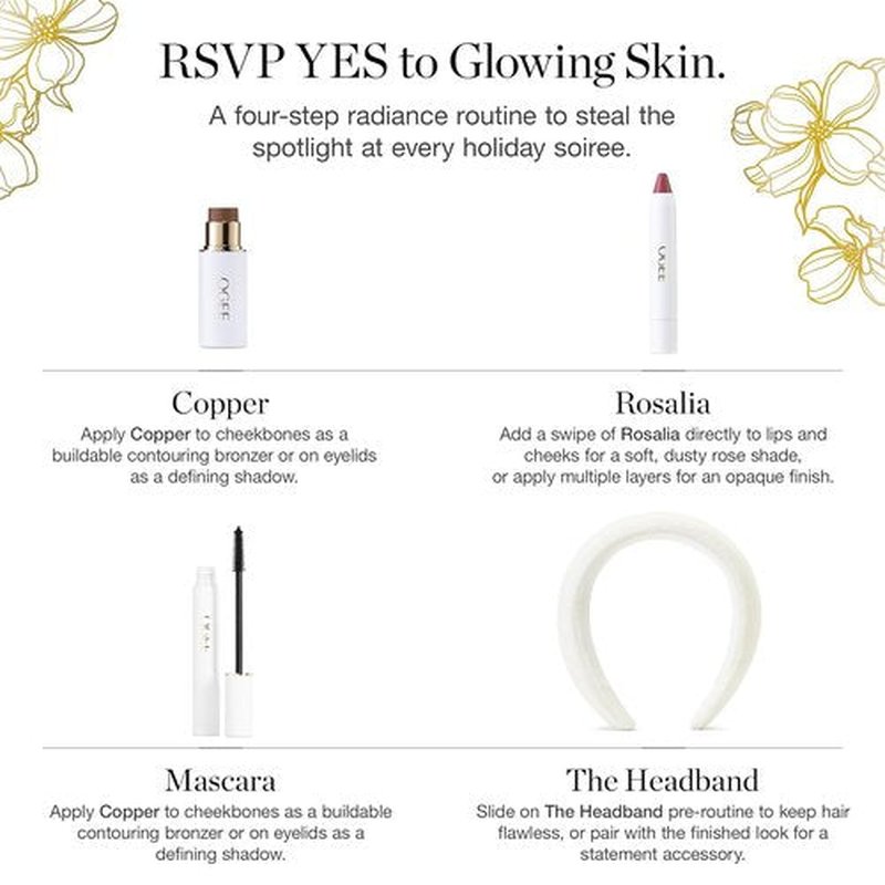 Ogee Cheers to Glow Limited-Edition Set | Sculpted Face Stick, Tinted Lip Oil & Volumizing Mascara