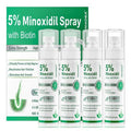 5% Minoxidil Spray for Hair Growth, 4 Pack (8.12oz), For Men & Women – Extra Strength Hair Regrowth Treatment with Biotin & Castor Oil, Supports Thicker Fuller Hair & Beard, Non-Greasy 4-Month Supply