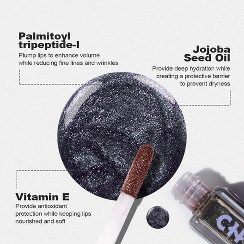 Chillab Magic Black Plumping Lip Oil, Hydrating, Color-Adapting, High-Shine Gloss, Non-Sticky, Nourishing & Long-Lasting Lip Treatment