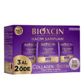 BIOXCIN Collagen Biotin Shampoo Anti-Hair Loss for All Hair Types Volumizing Herbal Formula 3-Pack 300 ML