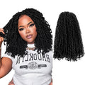 Cisinpo Yanky Twist Crochet Hair 14 Inch 10 Packs Pre-Looped Natural Black Yankee Twist Mini Passion Twist for Black Women (1B, Total 200 Strands)