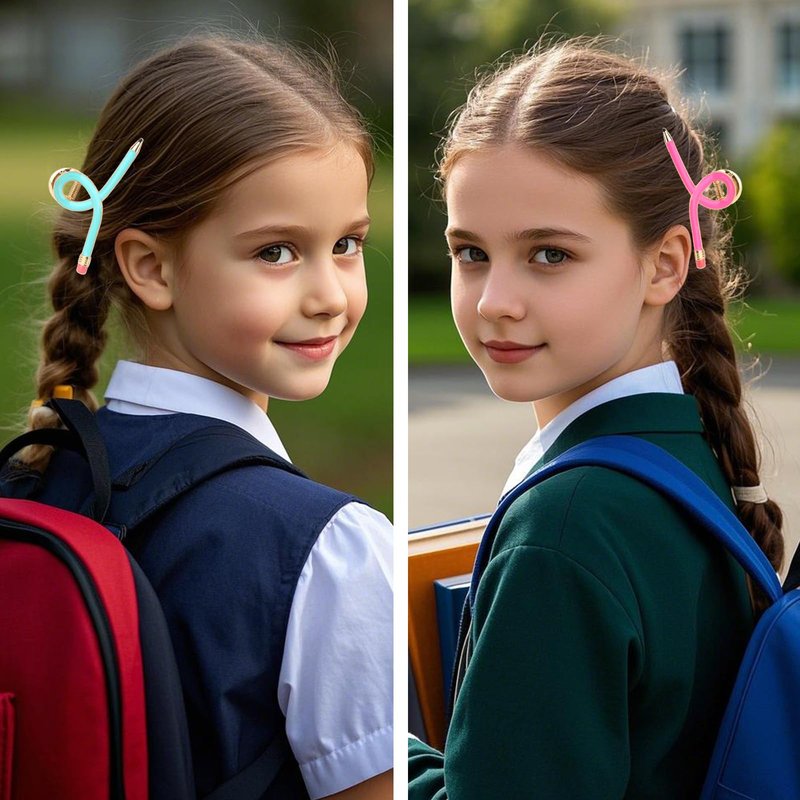 YARIEW Pencil Hair Claw Clips for Women Thick Hair Funny Back to School Hair Clips for Thin Hair Jaw Barrettes Cute Teacher Hair Accessories Teacher Appreciation Gift Party Costume Christmas