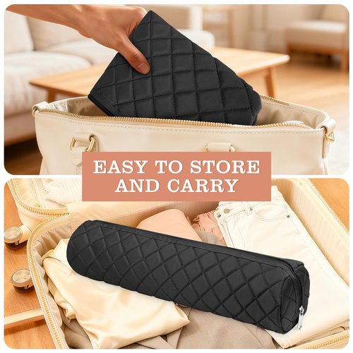 Suafrnut Large Hot Hair Tools Organizer Bag Portable Travel Heat Resistant Storage Case Pouch for Curling Irons, Flat Irons, Hair Straighteners and Styling Tools(17.7" x 3.9")