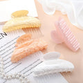 HairChrysm 4.2 Inch Large Acrylic Claw Clips, Cute Champagne Blonde Hair Clips Strong Hold Hair Claw Barrettes for Thick Thin Hair, 4 Pack Stylish French Hair Accessories for Women Girls