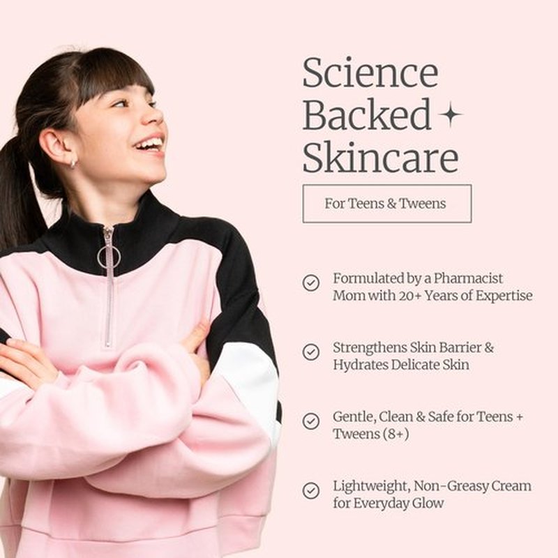 noori Skincare-Girl and a Goat Moisturizer for Teens and Tweens (ages 8+) Formulated by Pharmacist Mom