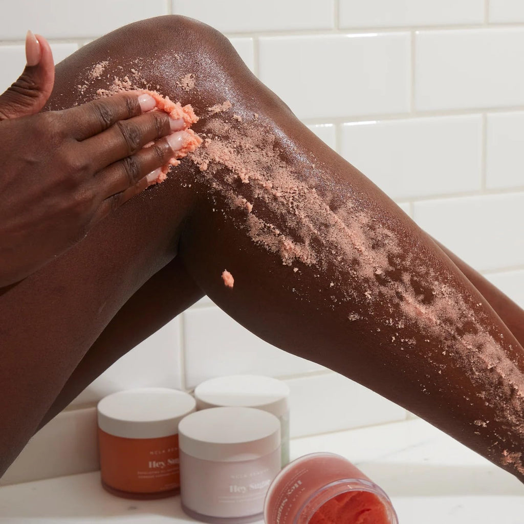 NCLA Beauty Hey Sugar All Natural Body Scrub - Moisturizing, Exfoliating Sugar Scrub - Shea, Cocoa, and Mango Butters - Pink Grapefruit - 8.8 oz