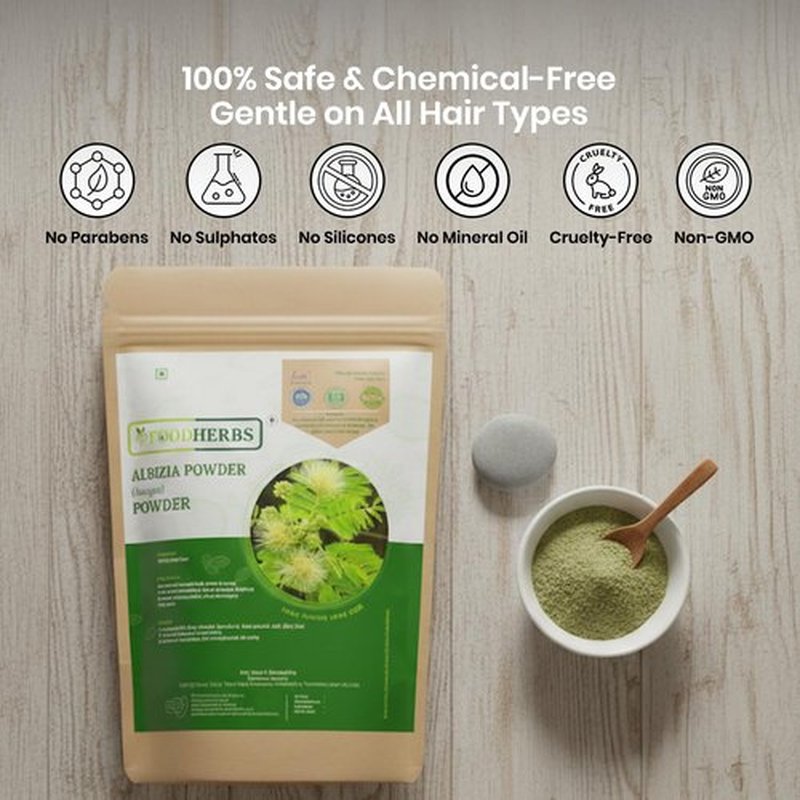 Foodherbs Herbal Arappu Powder Shampoo Alternative | Ayurvedic Hair Wash with Albizia Amara Leaf 200 Gms/0.44 Lbs | Natural conditioner | Reduce Hair Fall | Hand Packed with Care | Thanks Giving