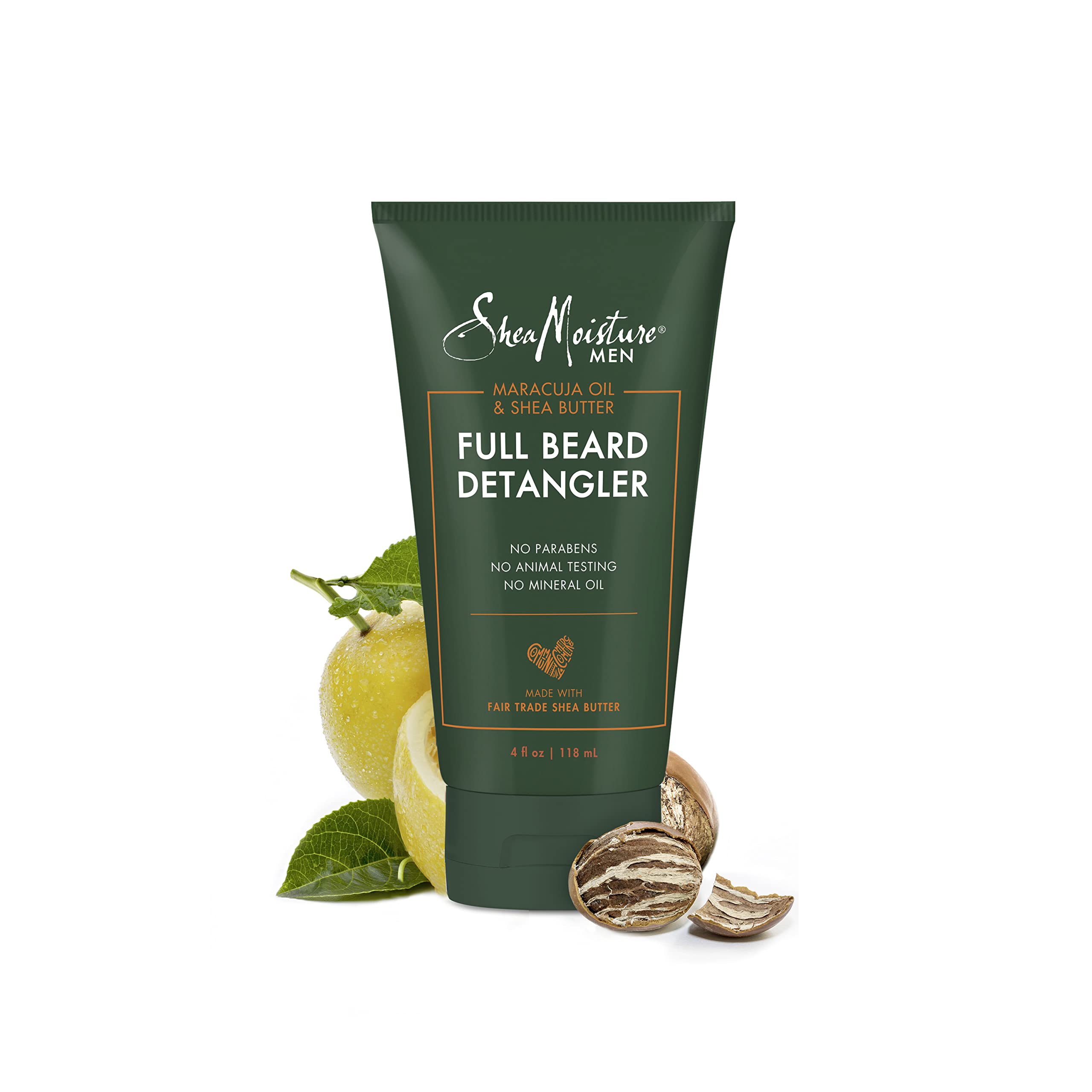 SheaMoisture Beard Conditioner,Full Beard Detangler for Full Beards,Maracuja Oil and Shea Butter,Paraben Free,4 oz,(Pack of 2)