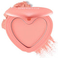 Lilybyred Luv Beam Cheek - Heart-Shaped Korean Powder Blush, Soft Matte Finish, 0.16 oz (01 Loveable Coral)