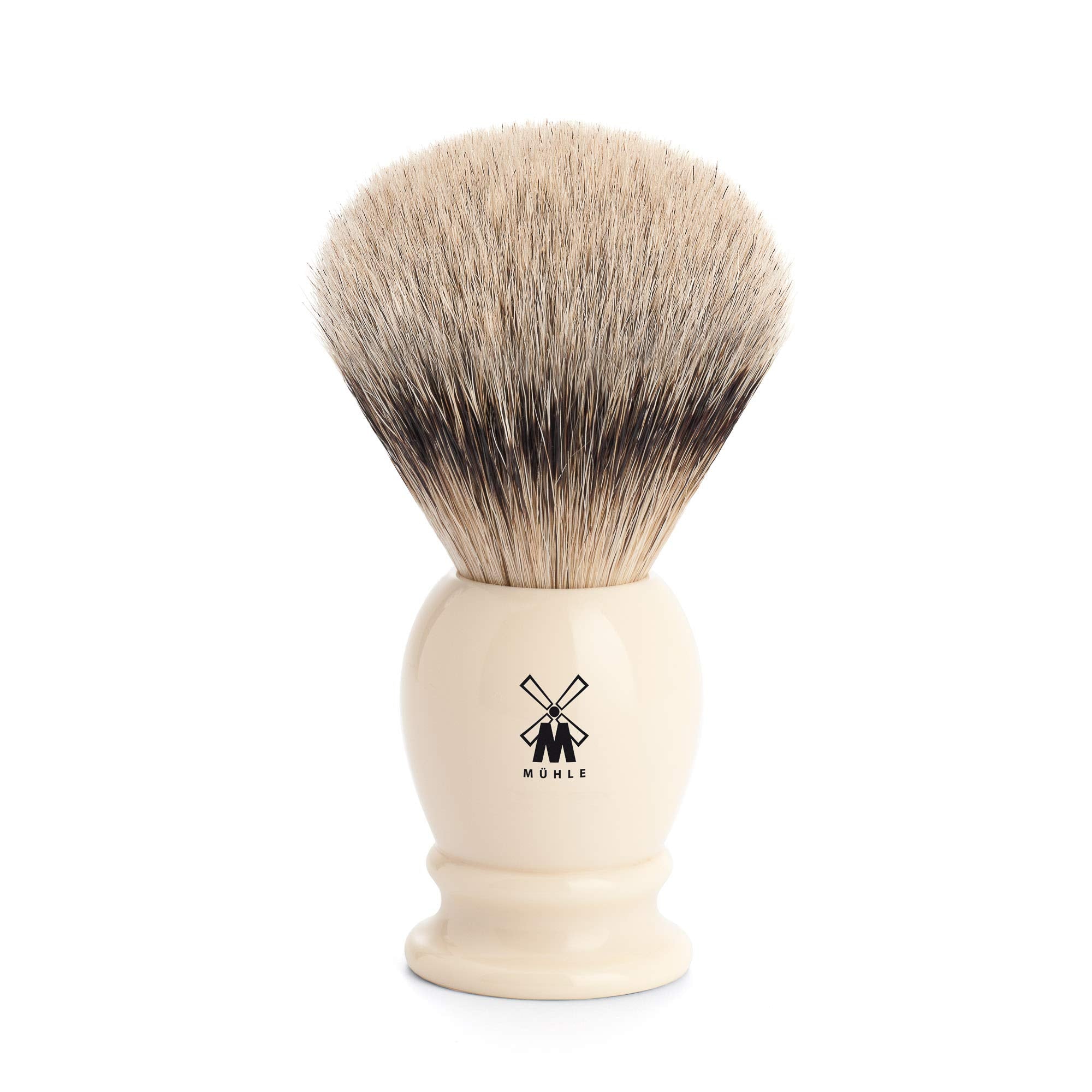 MÜHLE CLASSIC Silvertip Badger Shaving Brush for Men, Polished Resin Grip