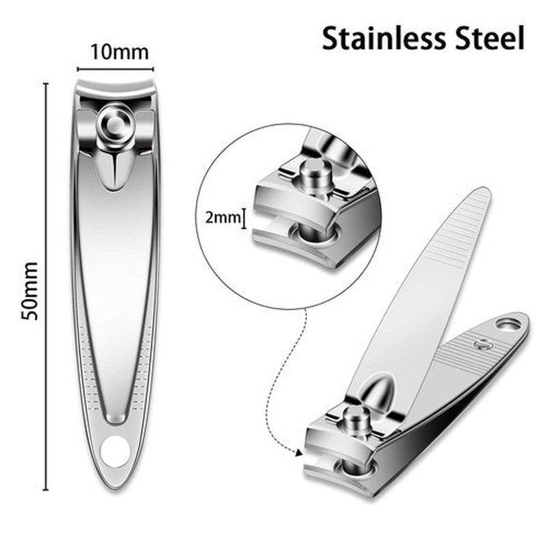 Mudder 28 Pcs Fingernail Nail Clippers Bulk Stainless Steel Toenail Clippers Thick Portable Travel Manicure Kit for Men and Women(Simple Style)