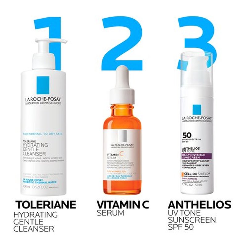 La Roche Posay Anthelios UV Tone Sunscreen SPF 50, Daily Sunscreen for Face with Niacinamide, Broad Spectrum Invisible SPF Protection for Discoloration and Uneven Skin