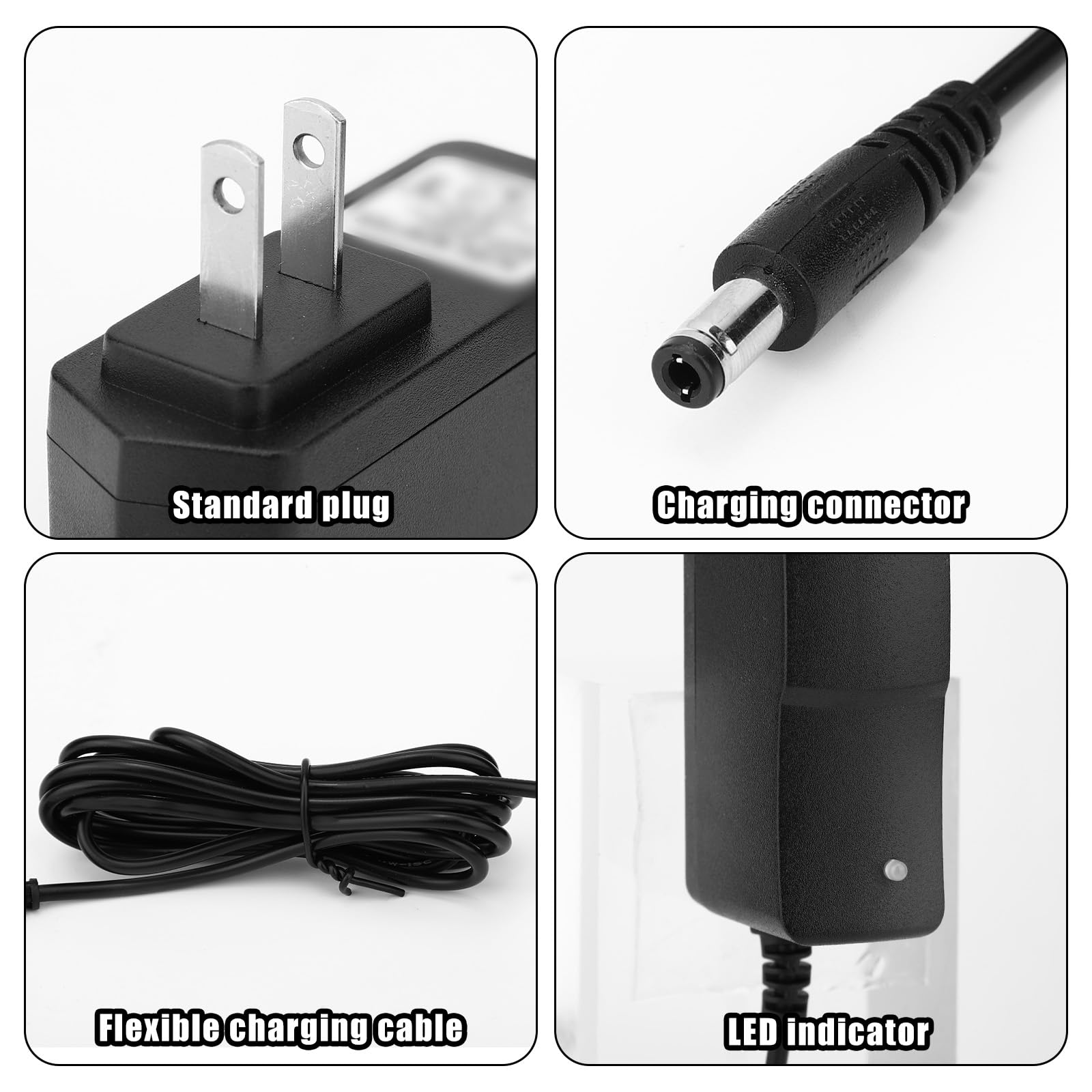 Cordless Vacuum Charger for H016 HA016, 26.5V Powerful Suction Replacement Charger Adapter Compatible with Homeika Stick Vacuum Cleaner Accessories & Parts (Black)
