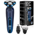 Viatia Electric Razors for Men – 3D Head Shavers, Wet & Dry Cordless Shaver, IPX7 Waterproof with Beard/Nose Trimmer & Face Cleaning Brush, Men’s Shaving Kit, Ideal Gift for Men