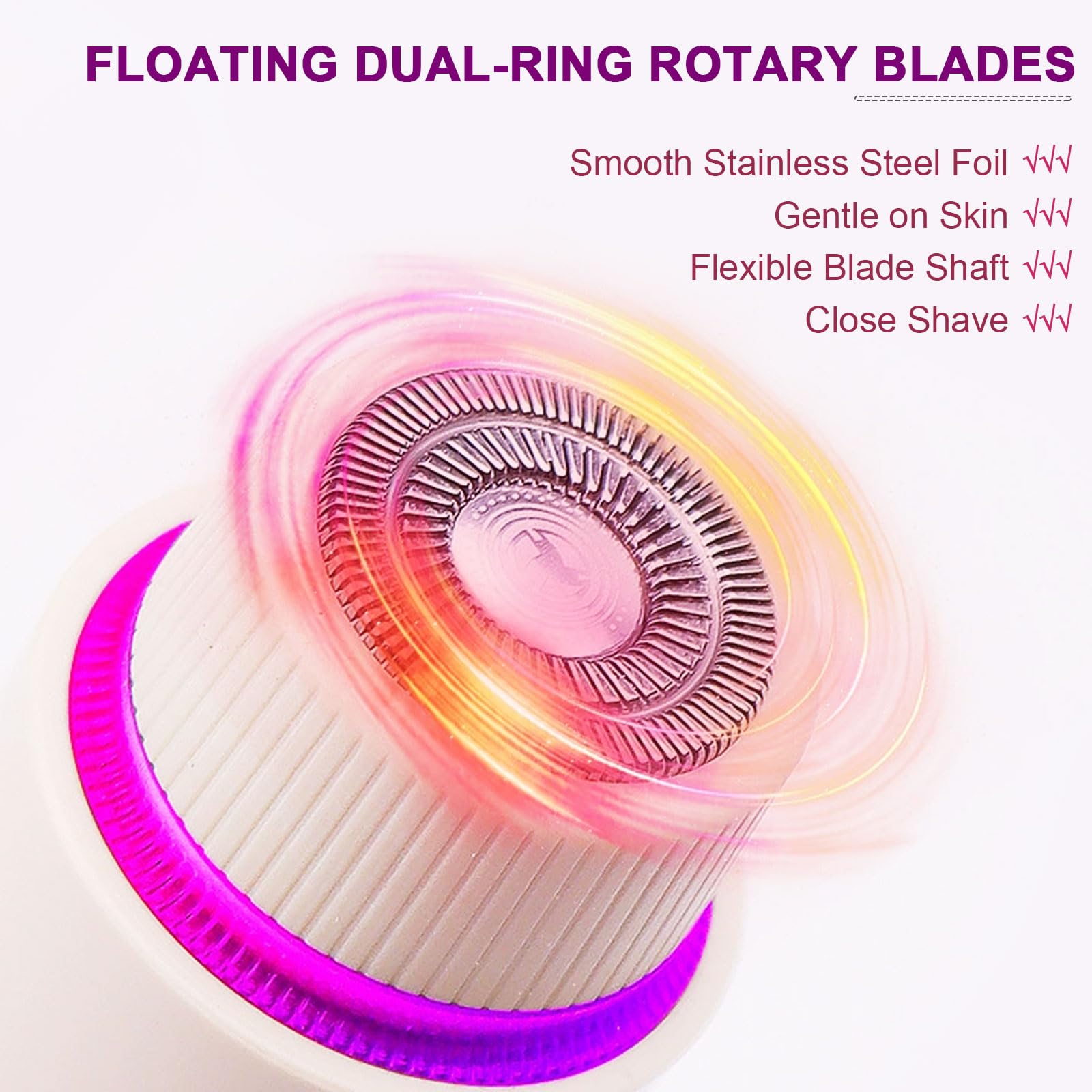 Bloomly Pro Facial Hair Remover, Gentle Micro-Trimming with Led Light, Portable Design, Painless Electric Face Razor for Coarse Hair (Skin Tone)