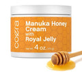 Coera Manuka Honey Cream | with Royal Jelly | 4oz | Hydrating Moisturizer for Face & Skin | Free of Parabens, SLS, & Fragrances | Packaging May Vary