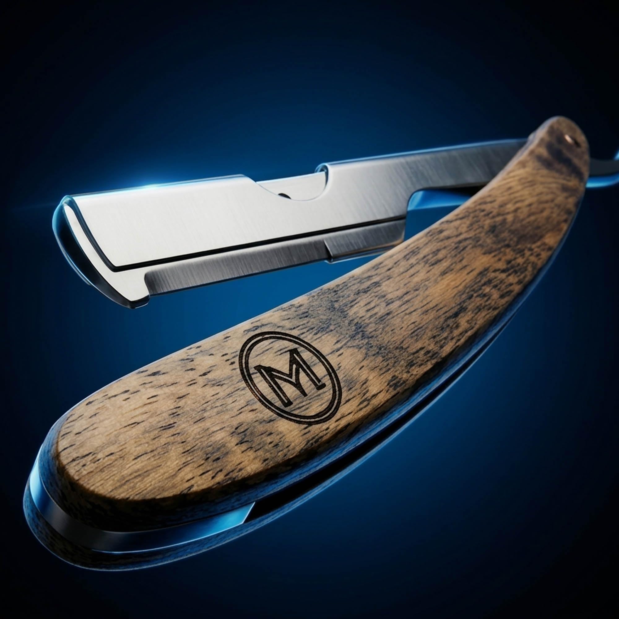 Straight Razor for Men Dark Brown Textolite Handle Stainless Steel Barber Razor Manual Shaving Razor Close Shave Folding Straight Edge Razor Durable Blade Arm Grooming Tool 6.00 Inch