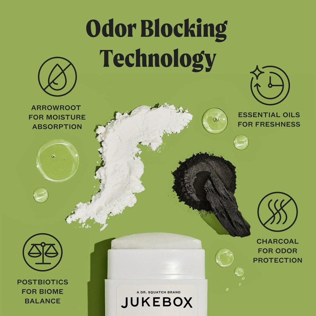 Jukebox Natural Deodorant for Women–Vanilla on Vinyl-Aluminum-Free, No Baking Soda, No Harsh Chemicals, Odor Blocking Technology, Vanilla Bean, Ylang Ylang, Amber-a Dr. Squatch Brand-2.65oz, 3 Pack