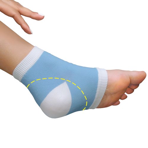 PediFix Visco-GEL Heel Sleeves – Moisturizing Gel Socks with Mineral Oil for Dry, Cracked Heels & Calluses – Softens, Repairs & Hydrates Skin – Reusable & Washable – One Size Fits Most – 1 Pair