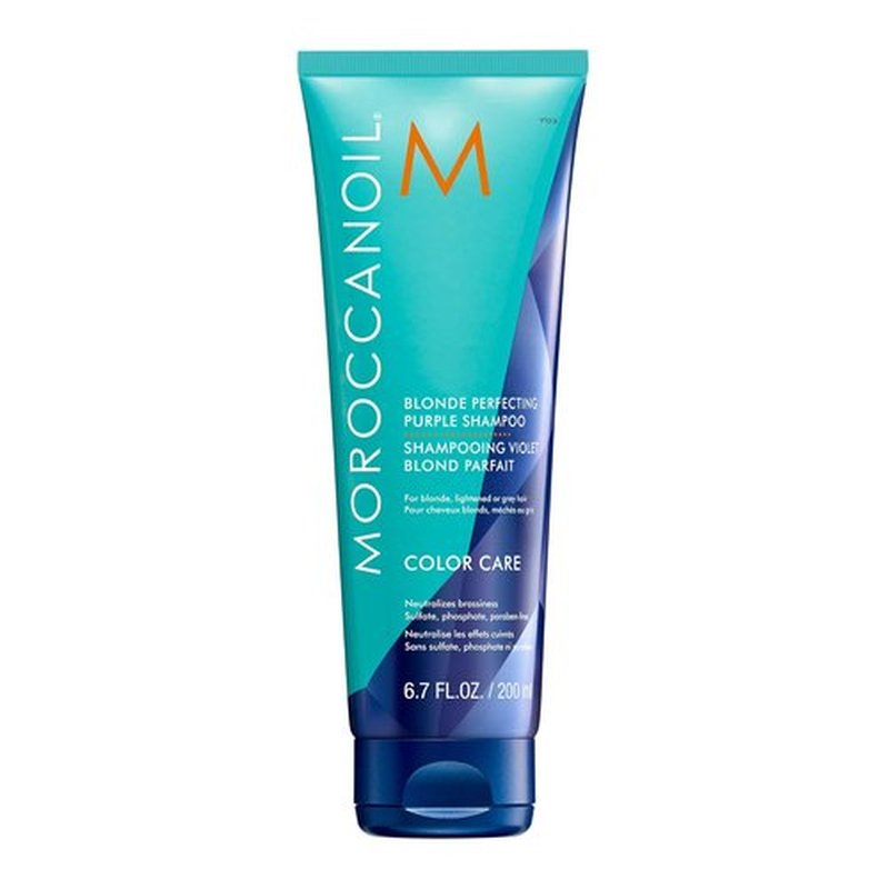 Moroccanoil Blonde Perfecting Purple Shampoo - Brightens Blonde Hair & Reduces Brassiness