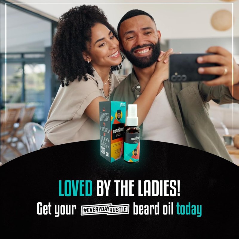 Adam Ali Beard Oil for Black Men - Lightweight Hydrating Serum for Soft Facial Hair | Jasmine Scent, 60ml