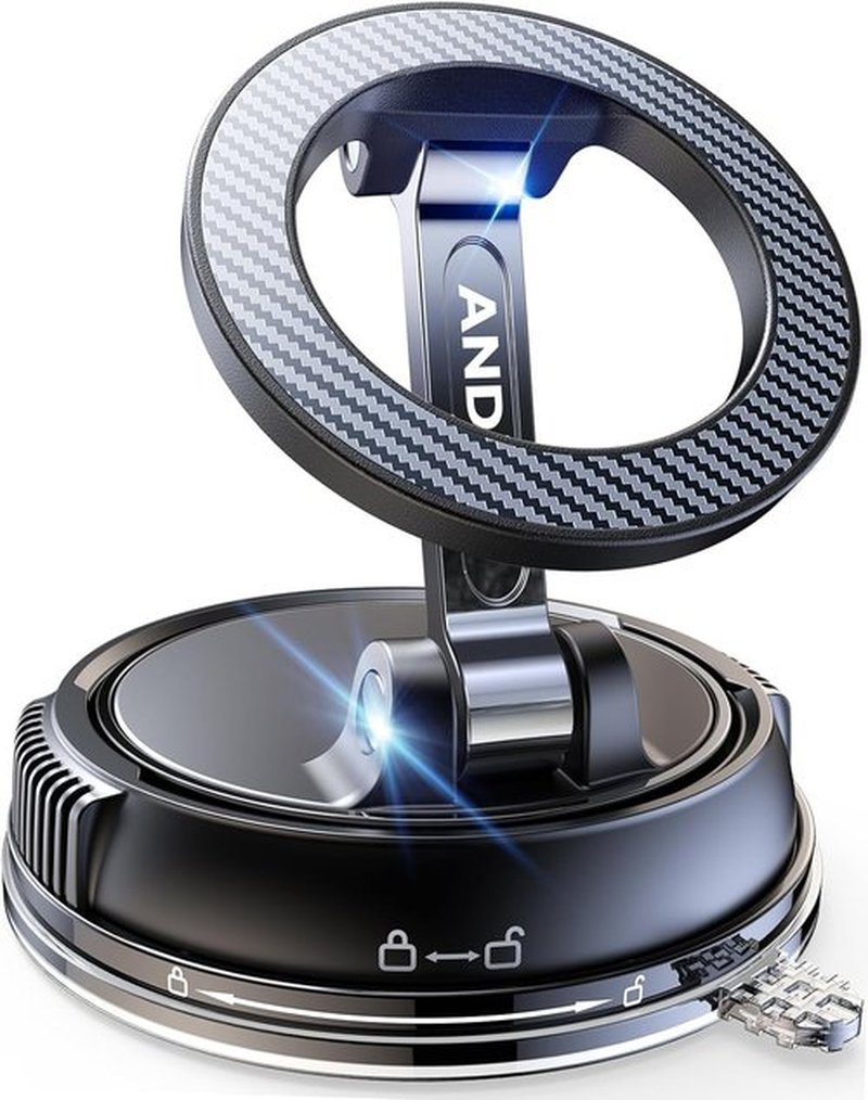 ANDERY Car Phone Holder - MagSafe Compatible | 78+LBS Suction & 2400gf Magnetic Grip | 360° Adjustable for iPhone 17 Pro Max & More