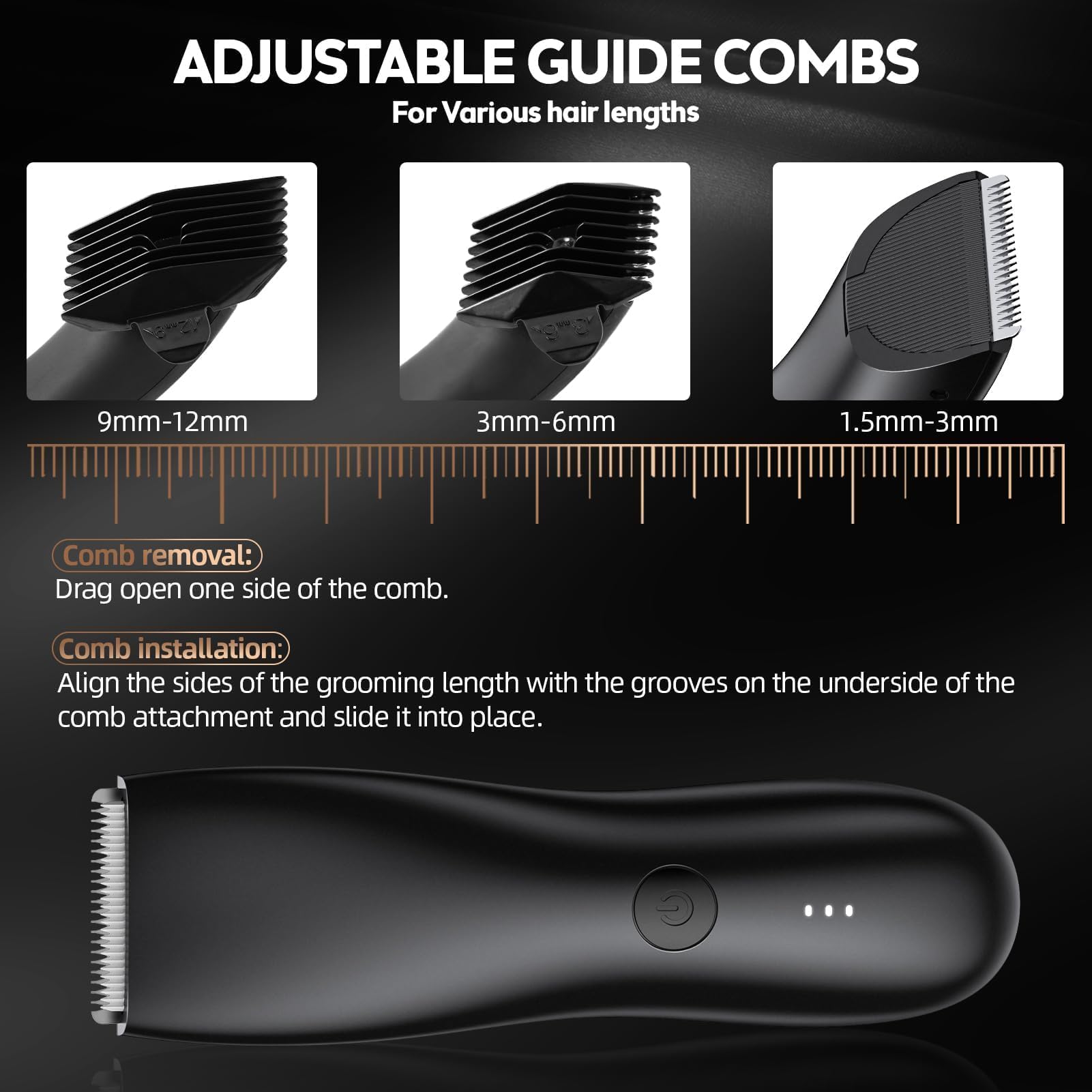 FlyCoco Body Hair Trimmer for Men and Women, Electric Groin and Body Hair Shaver - No Nick, No Cut, No Razor, No Burn Pubice Electric Shaver, Waterproof Full Body Groomer with Standing Recharge Dock