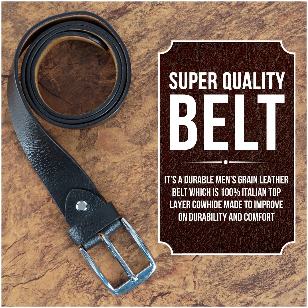 SUPER VENUS SV Leather Belts (Brown, 32)