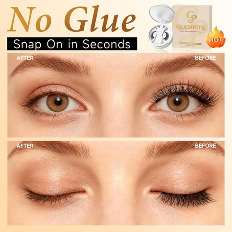 Magnetic Eyelashes Without Eyeliner